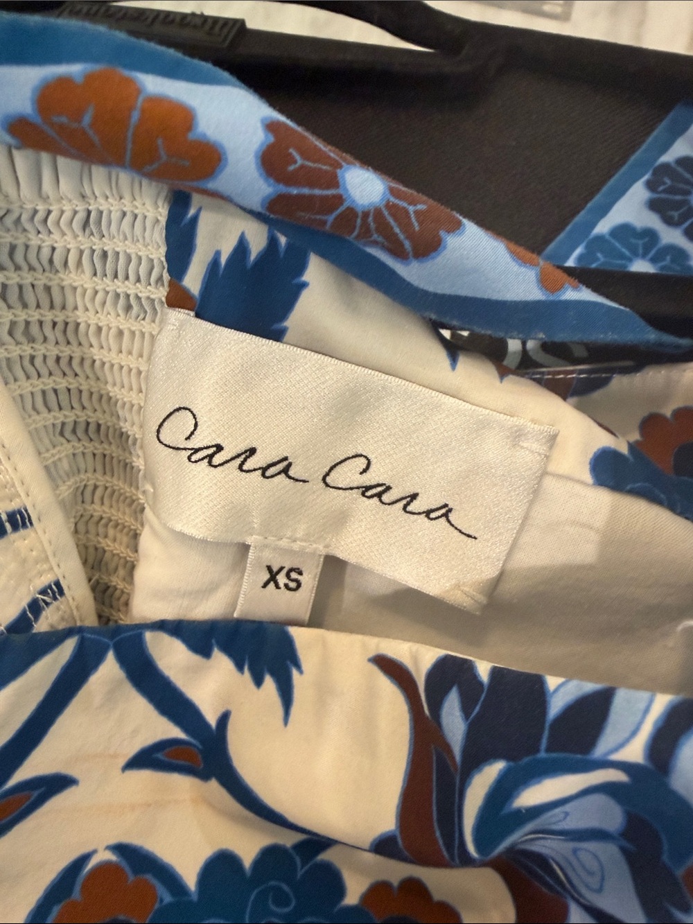 Cara Cara blue floral midi dress with belt - Picture 7 of 7